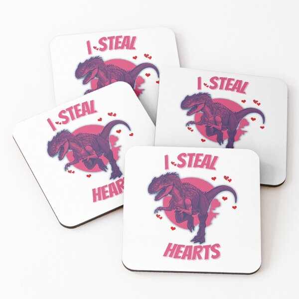 Item preview, Valentines Day Dinosaur I Steal Hearts Boys Men Love T rex T-Shirt designed and sold by samhawky.