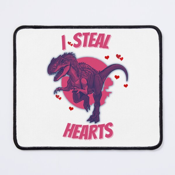 Item preview, Valentines Day Dinosaur I Steal Hearts Boys Men Love T rex T-Shirt designed and sold by samhawky.
