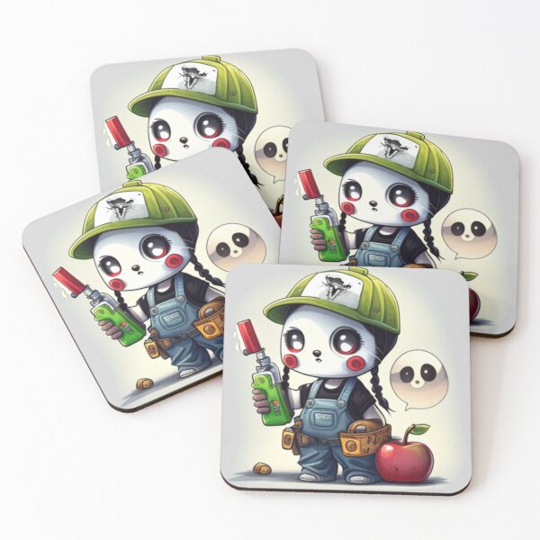Item preview, Panda in overalls ghost panda and apple designed and sold by LucdDrmn.