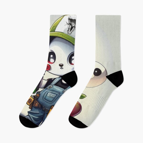 Item preview, Panda in overalls ghost panda and apple designed and sold by LucdDrmn.