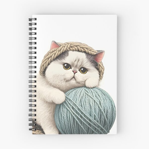Aperçu de l'œuvre Chat drôle et mignon avec une pelote de laine créée et vendue par ezps.