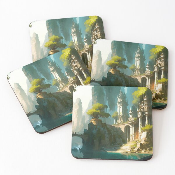 Item preview, The Elven city of Isaena Aethel designed and sold by AM FineArtPrints.