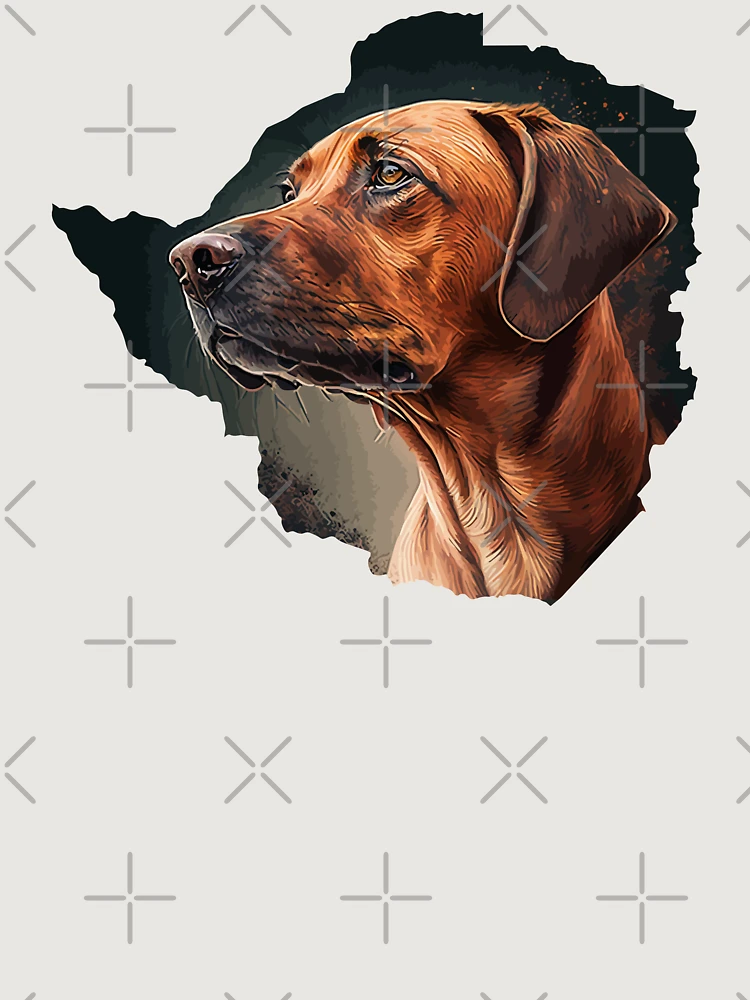 Imagen 6 de 6, Sudadera con capucha oversize prémium con la obra Perro Ridgeback de Rodesia, diseñada y vendida por WorldEngine.