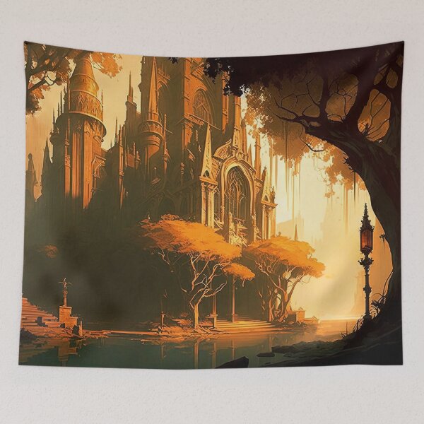 Item preview, The Elven city of Isaena Aethel designed and sold by AM FineArtPrints.