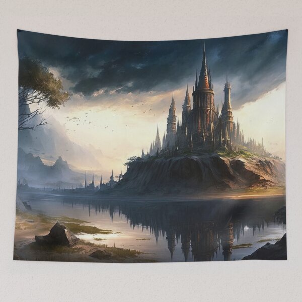 Item preview, The Elven city of Isaena Aethel designed and sold by AM FineArtPrints.