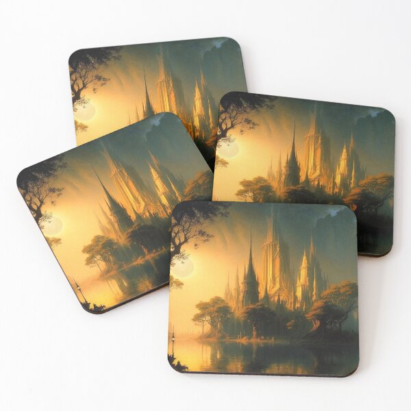 Item preview, The Elven city of Isaena Aethel designed and sold by AM FineArtPrints.