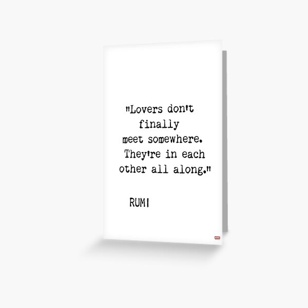 Rumi wisdom Greeting Card