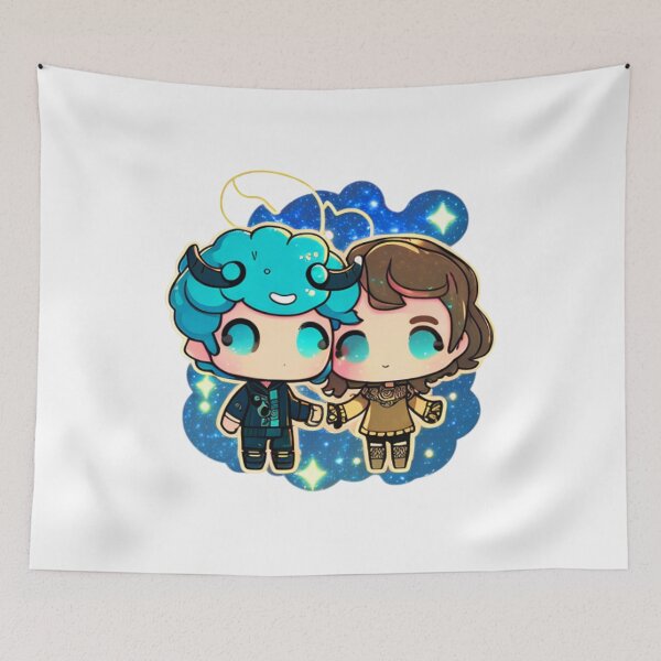 Item preview, Aquarius and Aries couple artistic zodiac design designed and sold by Tanillashop.