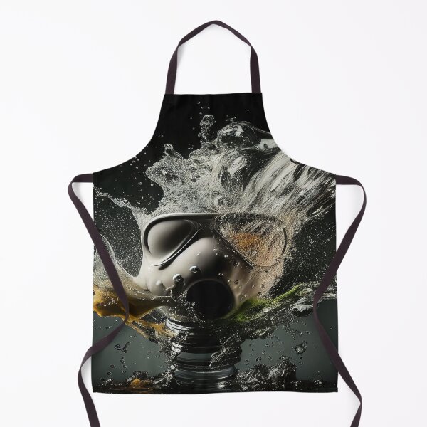 Item preview, Cyberpunk Gasmask Artwork / Gasmask Splashing In Water designed and sold by Unwind-Art-Work.