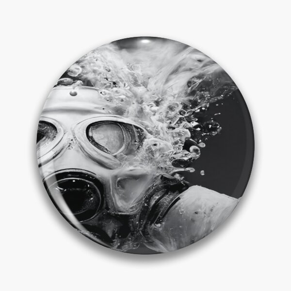 Item preview, Cyberpunk Gasmask Artwork / Gasmask Splashing In Water designed and sold by Unwind-Art-Work.