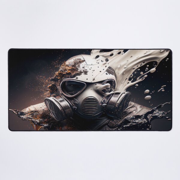 Item preview, Cyberpunk Gasmask Artwork / Gasmask Splashing In Water designed and sold by Unwind-Art-Work.