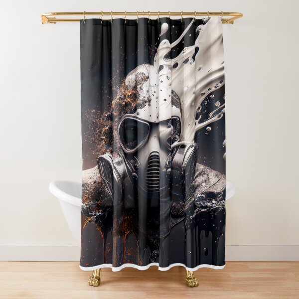 Item preview, Cyberpunk Gasmask Artwork / Gasmask Splashing In Water designed and sold by Unwind-Art-Work.