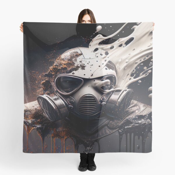Item preview, Cyberpunk Gasmask Artwork / Gasmask Splashing In Water designed and sold by Unwind-Art-Work.