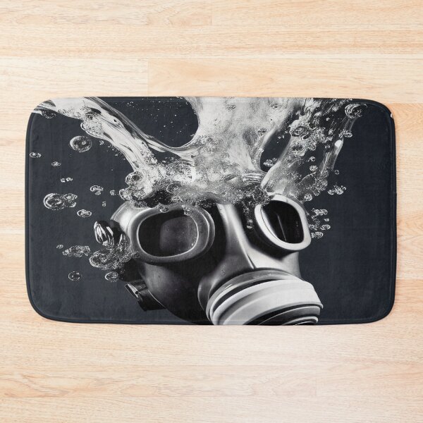 Item preview, Cyberpunk Gasmask Artwork / Gasmask Splashing In Water designed and sold by Unwind-Art-Work.