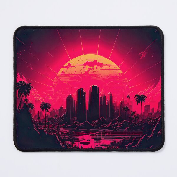 Item preview, Synthwave Sunrise City designed and sold by Nightarcade.