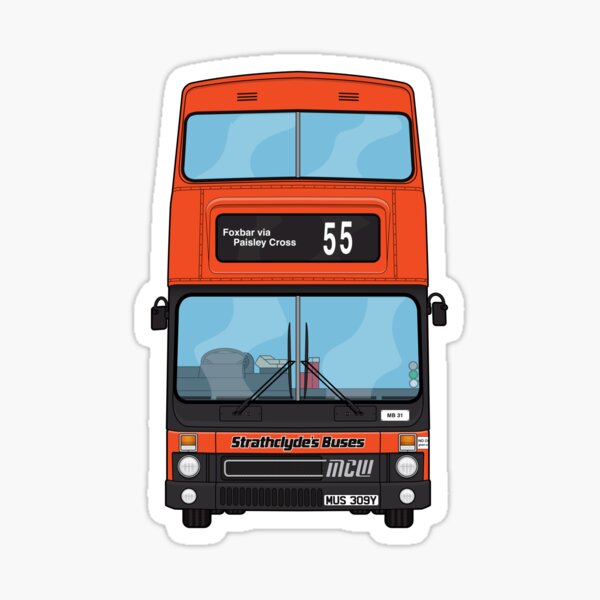 Item preview, Strathclyde Buses MCW Metrobus mk2 MB31 MUS309Y Retro Nostalgia Illustration designed and sold by BFXIII.
