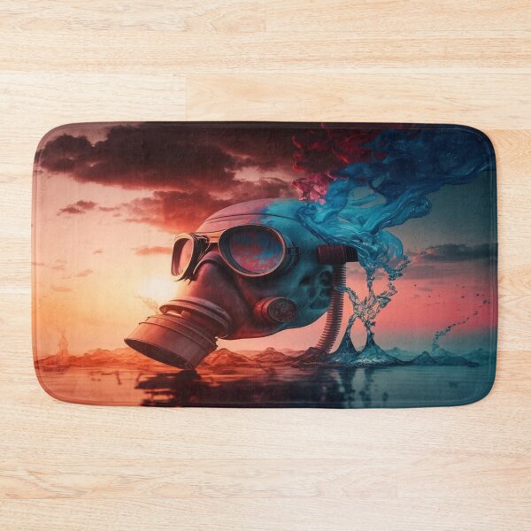 Item preview, Cyberpunk Gasmask Artwork / Gasmask Splashing In Water designed and sold by Unwind-Art-Work.