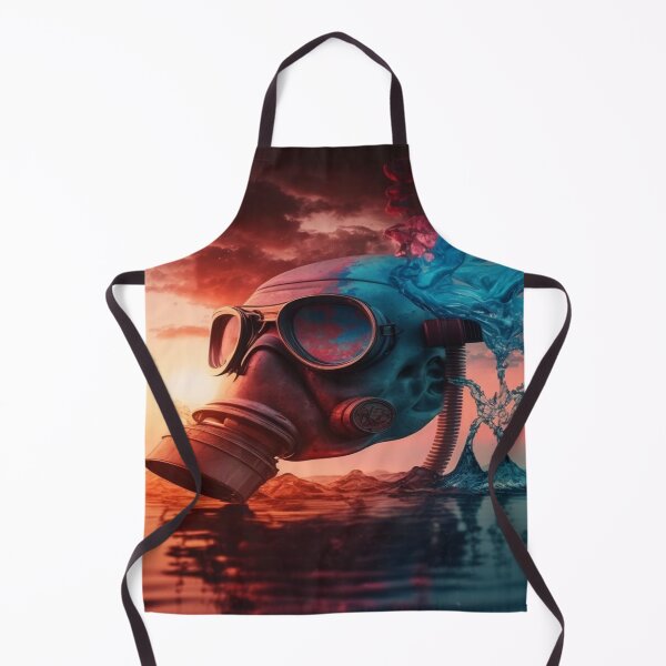 Item preview, Cyberpunk Gasmask Artwork / Gasmask Splashing In Water designed and sold by Unwind-Art-Work.