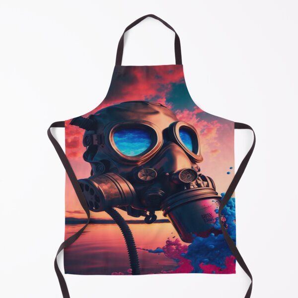 Item preview, Cyberpunk Gasmask Artwork / Gasmask Splashing In Water designed and sold by Unwind-Art-Work.