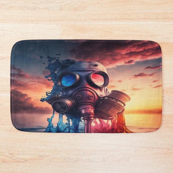 Item preview, Cyberpunk Gasmask Artwork / Gasmask Splashing In Water designed and sold by Unwind-Art-Work.