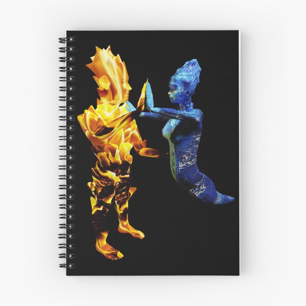 Item preview, Red Fire Spirit with Blue Water Spirit dance designed and sold by Dorota Didyk.