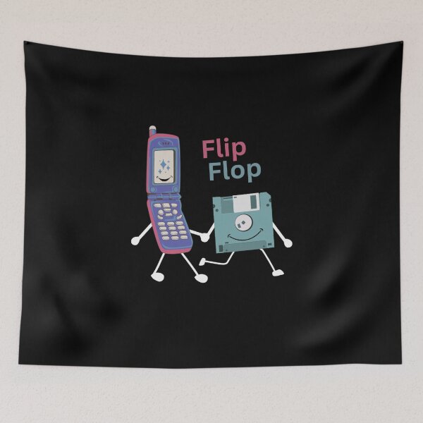 Item preview, Retro Vintage Flip Phone & Floppy Disc  designed and sold by SamXDesigns.