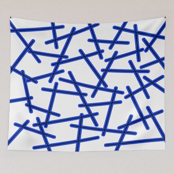 Item preview, Abstract geometric pattern - blue. designed and sold by K.S ART.