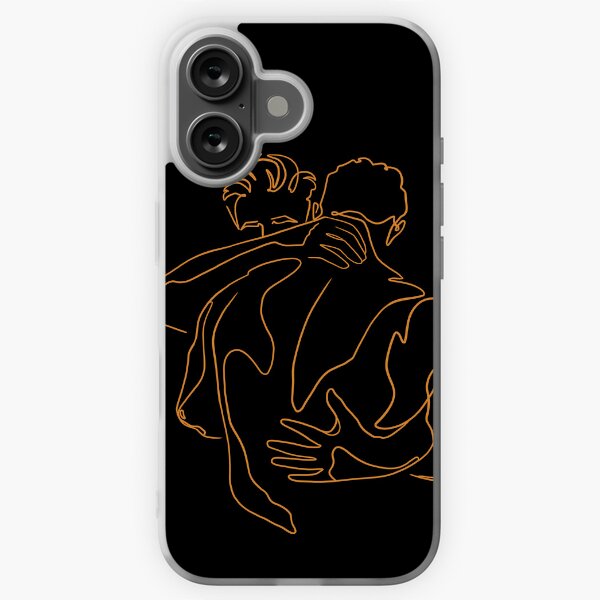 Gay Men Hugs Art Print | Gay Couple In Love Line Art iPhone Case