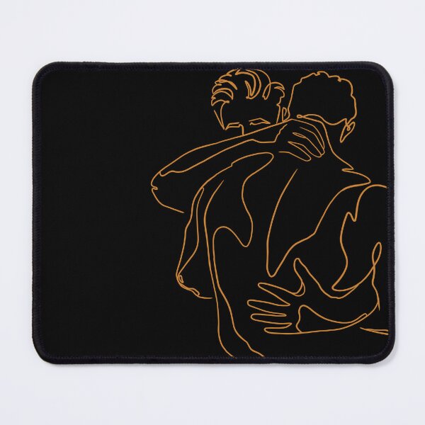 Item preview, Impresión del arte de los abrazos de los hombres gay | pareja gay, en, amor, línea, arte designed and sold by Regenbogenn.