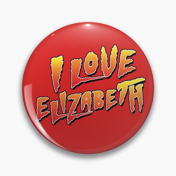 Item preview, I Love Elizabeth - Orange and Red Text on Red - 80s 90s Pro Wrestling designed and sold by kayfabebroken.