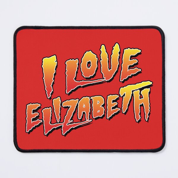 Item preview, I Love Elizabeth - Orange and Red Text on Red - 80s 90s Pro Wrestling designed and sold by kayfabebroken.