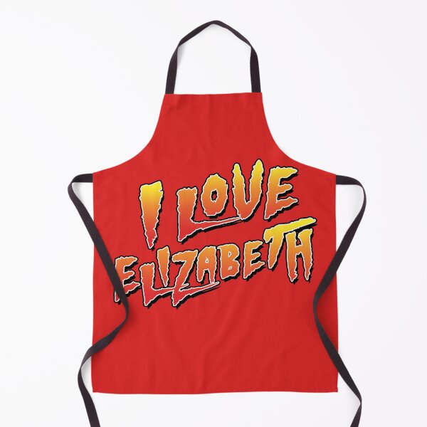 Item preview, I Love Elizabeth - Orange and Red Text on Red - 80s 90s Pro Wrestling designed and sold by kayfabebroken.
