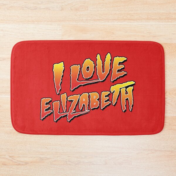 Item preview, I Love Elizabeth - Orange and Red Text on Red - 80s 90s Pro Wrestling designed and sold by kayfabebroken.