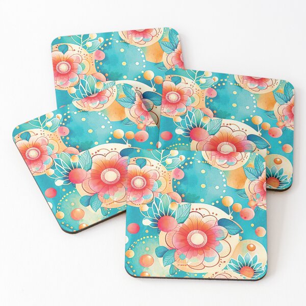 Item preview, Abstract Colorful Geometric and Floral Surface Art designed and sold by LotusBlanc.