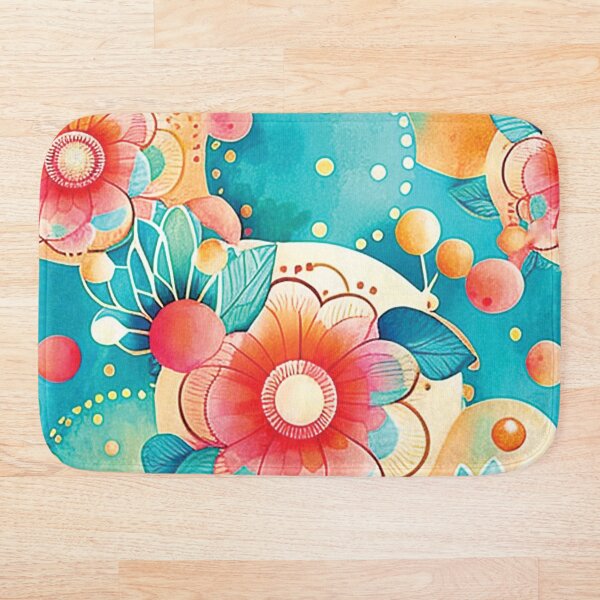 Item preview, Abstract Colorful Geometric and Floral Surface Art designed and sold by LotusBlanc.