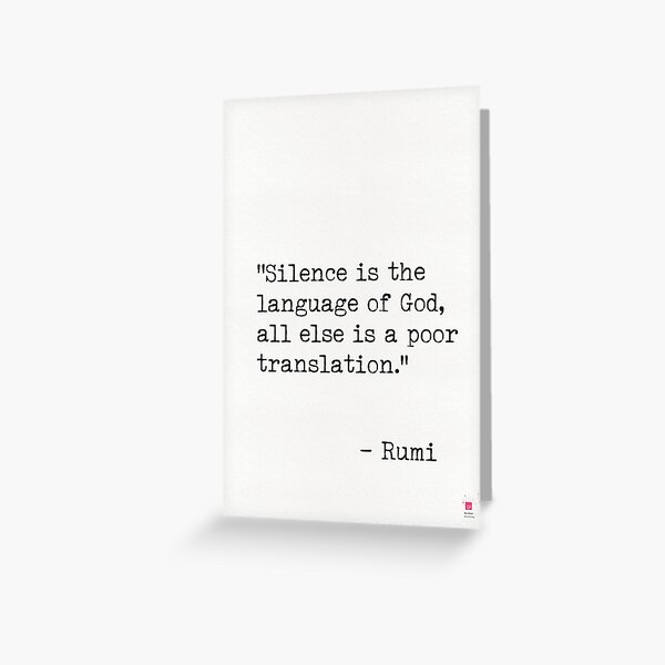 Aperçu de l'œuvre Le silence est la langue de Dieu. créée et vendue par epicpaper quotes.