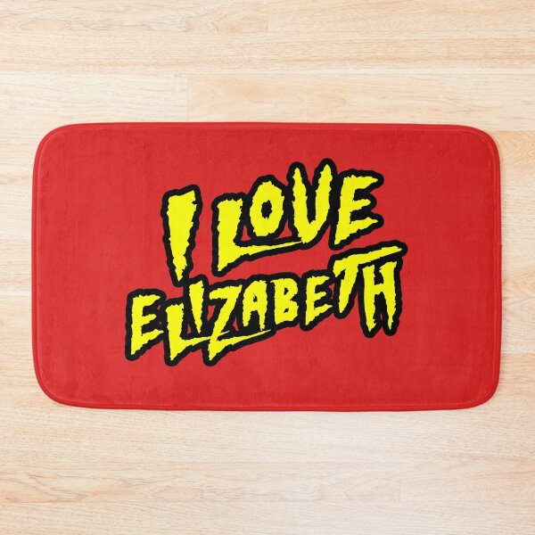 Item preview, I Love Elizabeth - Yellow and Black Text on Red - 80s 90s Pro Wrestling designed and sold by kayfabebroken.
