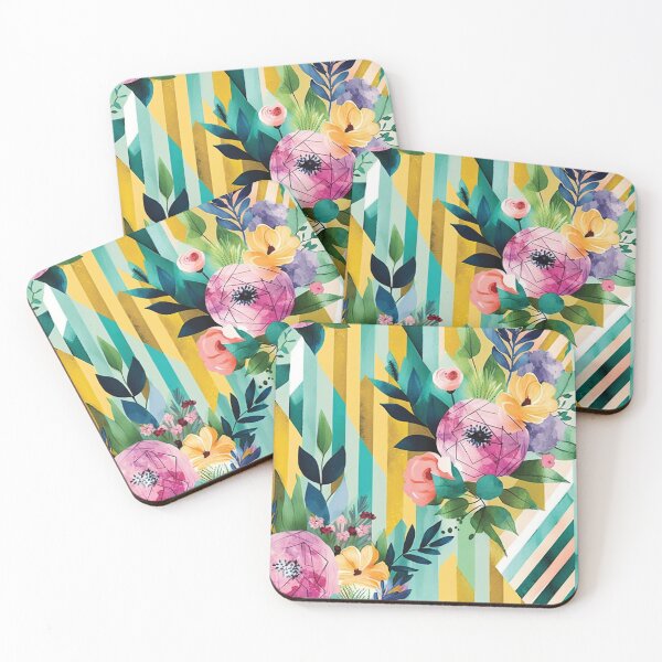 Item preview, Abstract Colorful Geometric and Floral Surface Art designed and sold by LotusBlanc.