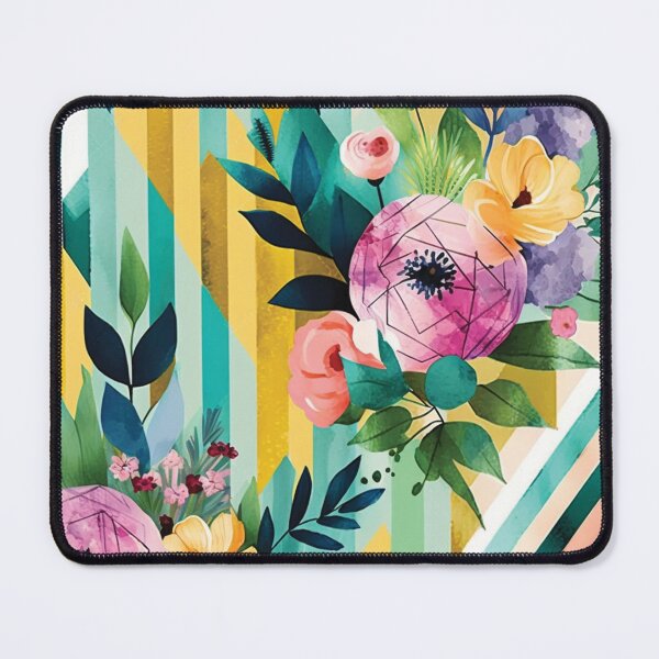 Item preview, Abstract Colorful Geometric and Floral Surface Art designed and sold by LotusBlanc.