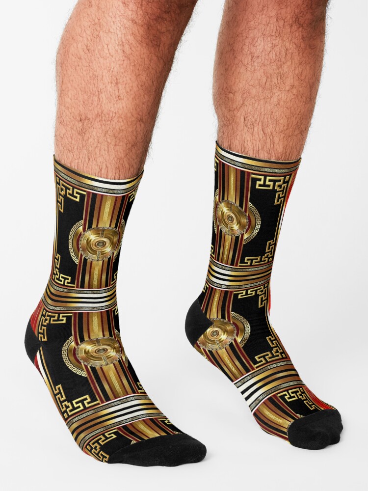 Striped Socks - Red/Gold