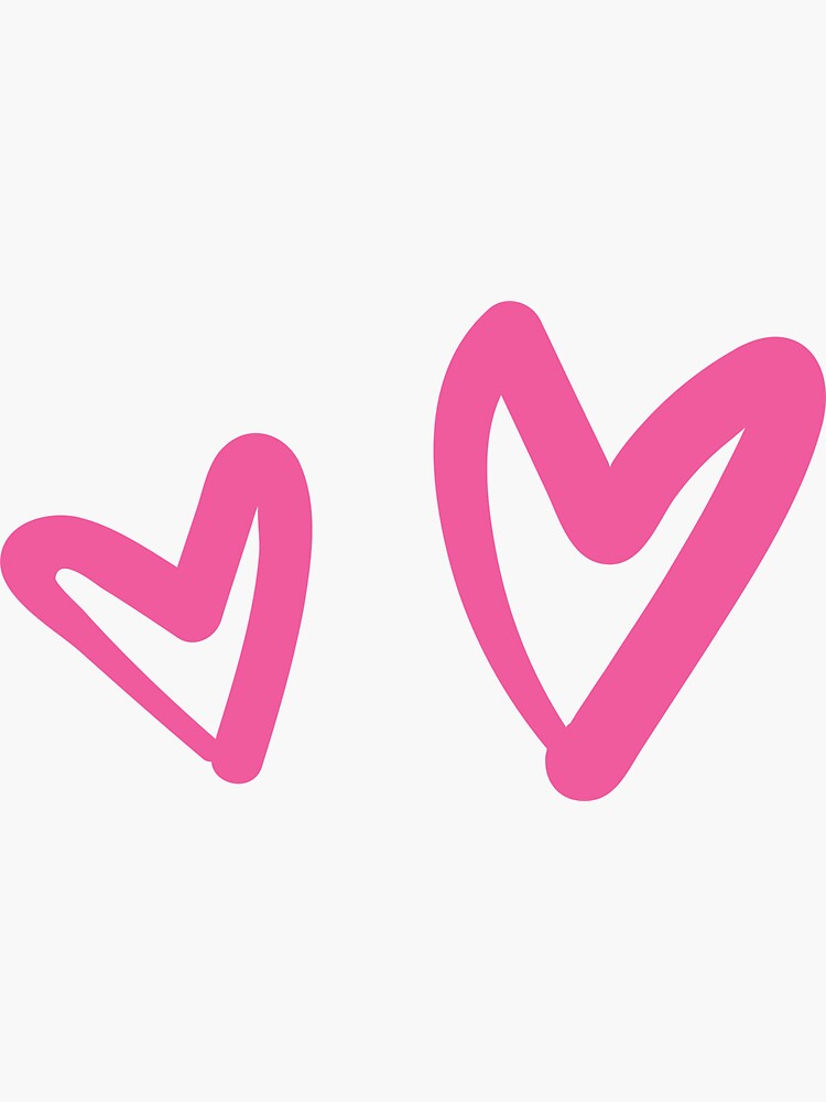 Pink Hearts Sticker for Sale by haleyerin