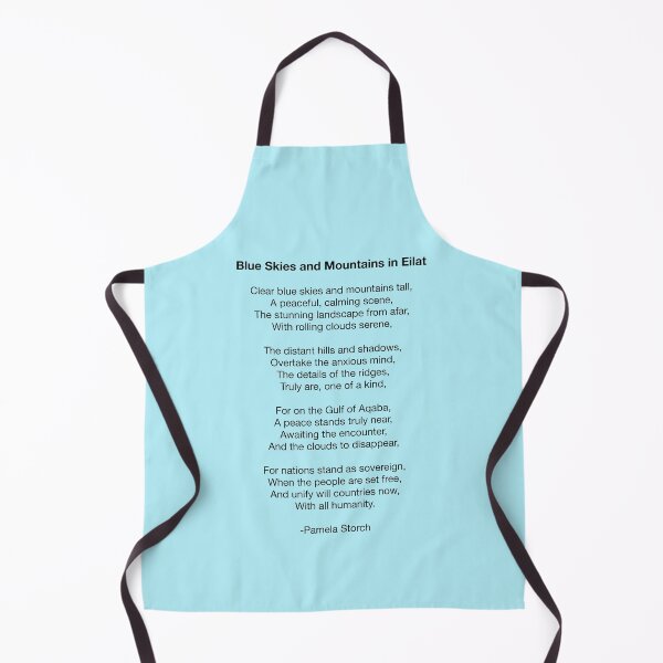 Item preview, Blue Skies and Mountains in Eilat Poem designed and sold by Pamela Storch.