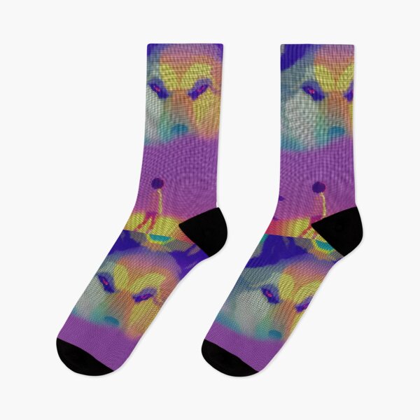 Item preview, Neon Colorful Abstract Wolf 8-bit Pixel Art designed and sold by PixelDripped.