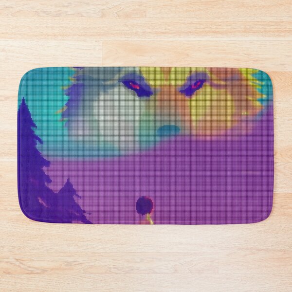Item preview, Neon Colorful Abstract Wolf 8-bit Pixel Art designed and sold by PixelDripped.