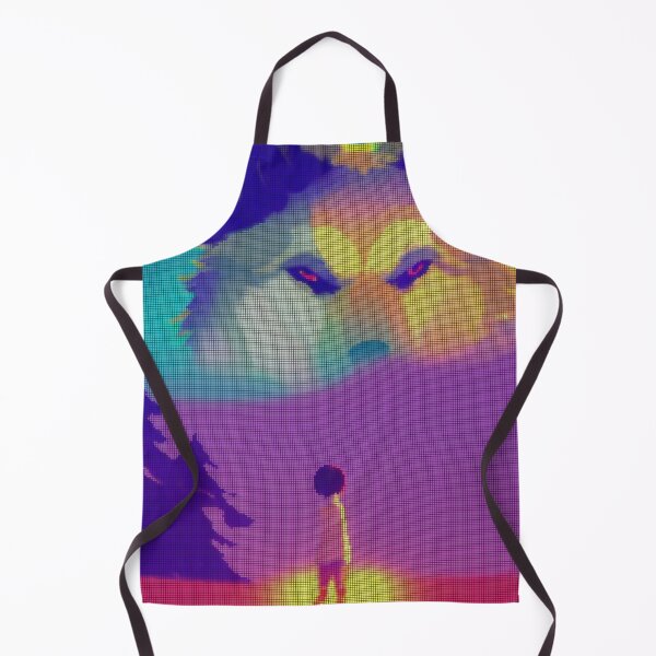 Item preview, Neon Colorful Abstract Wolf 8-bit Pixel Art designed and sold by PixelDripped.