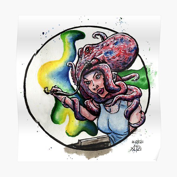 Octopus-Künstler Poster