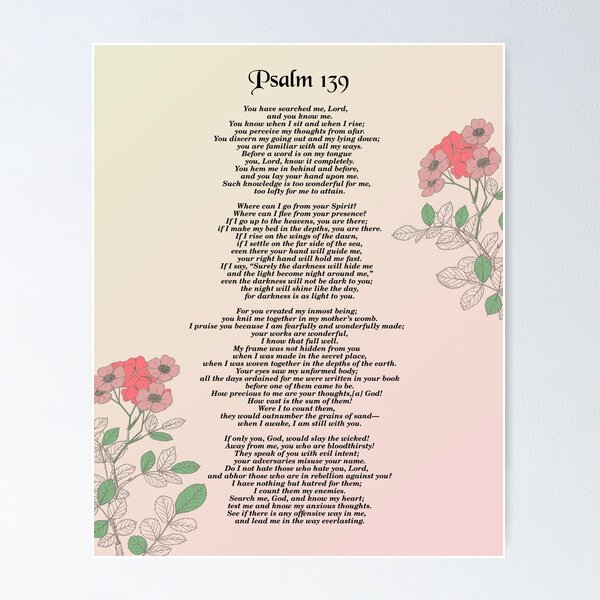 Item preview, Psalm 139, Bible Verse designed and sold by Brad Chambers.