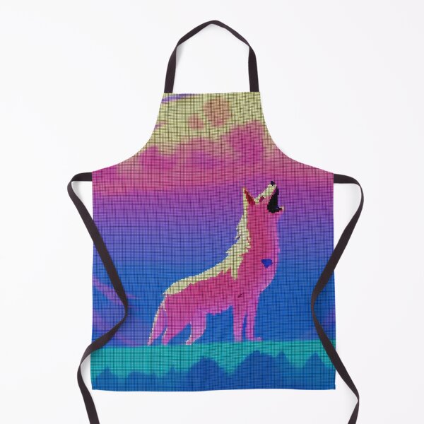 Item preview, Neon Colorful Abstract Wolf 8-bit Pixel Art designed and sold by PixelDripped.
