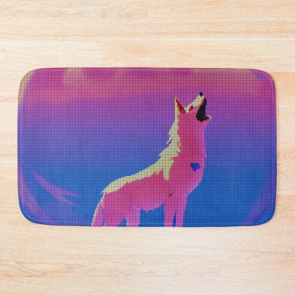 Item preview, Neon Colorful Abstract Wolf 8-bit Pixel Art designed and sold by PixelDripped.