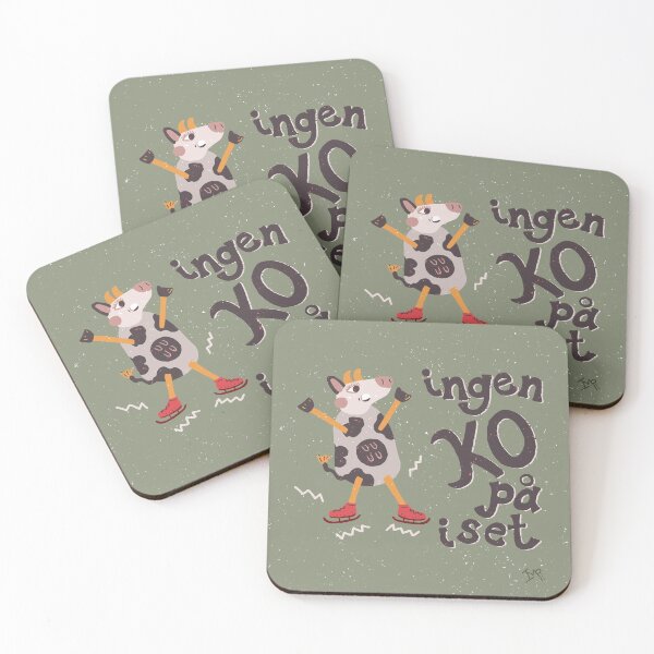 Item preview, Ingen Ko på Iset | No Cow on the Ice | sage green designed and sold by Ingrid Poole.